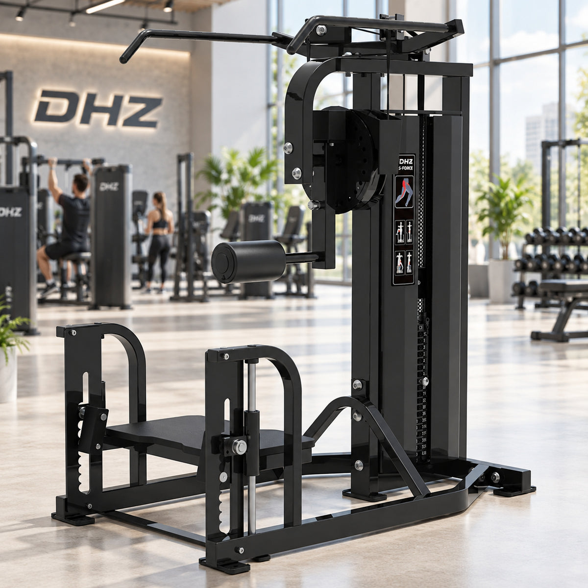 DHZ Fitness S-Force SM5011 Multi-Hip schwarz im modernen DHZ Fitnessstudio