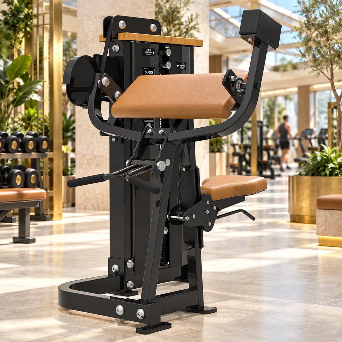 DHZ S-FORCE SM5030 Camber Curl – braune Polster – Studio-Lifestylebild
