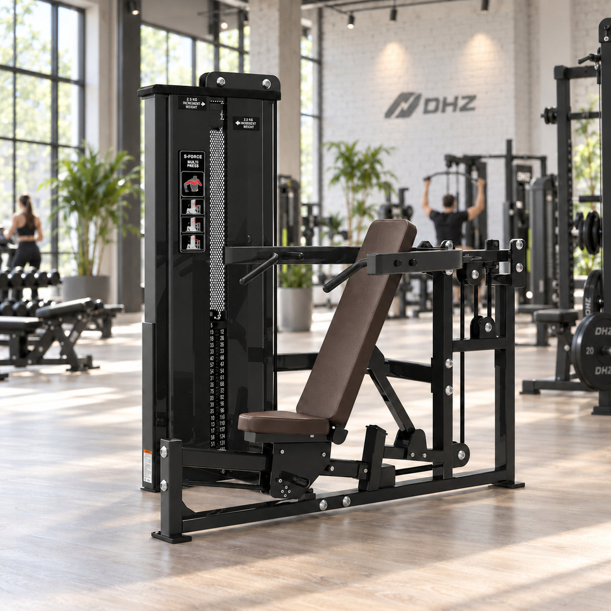 DHZ Fitness SM5084 schwarz mokka im modernen DHZ Fitnessstudio