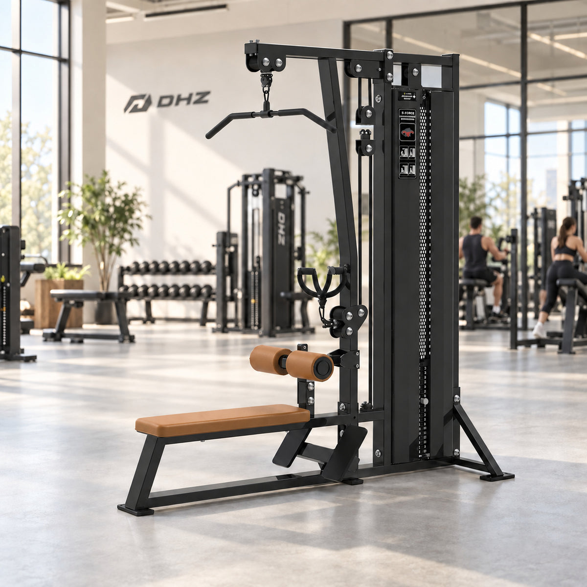 DHZ Fitness SM5085 schwarz mokka im modernen DHZ Fitnessstudio
