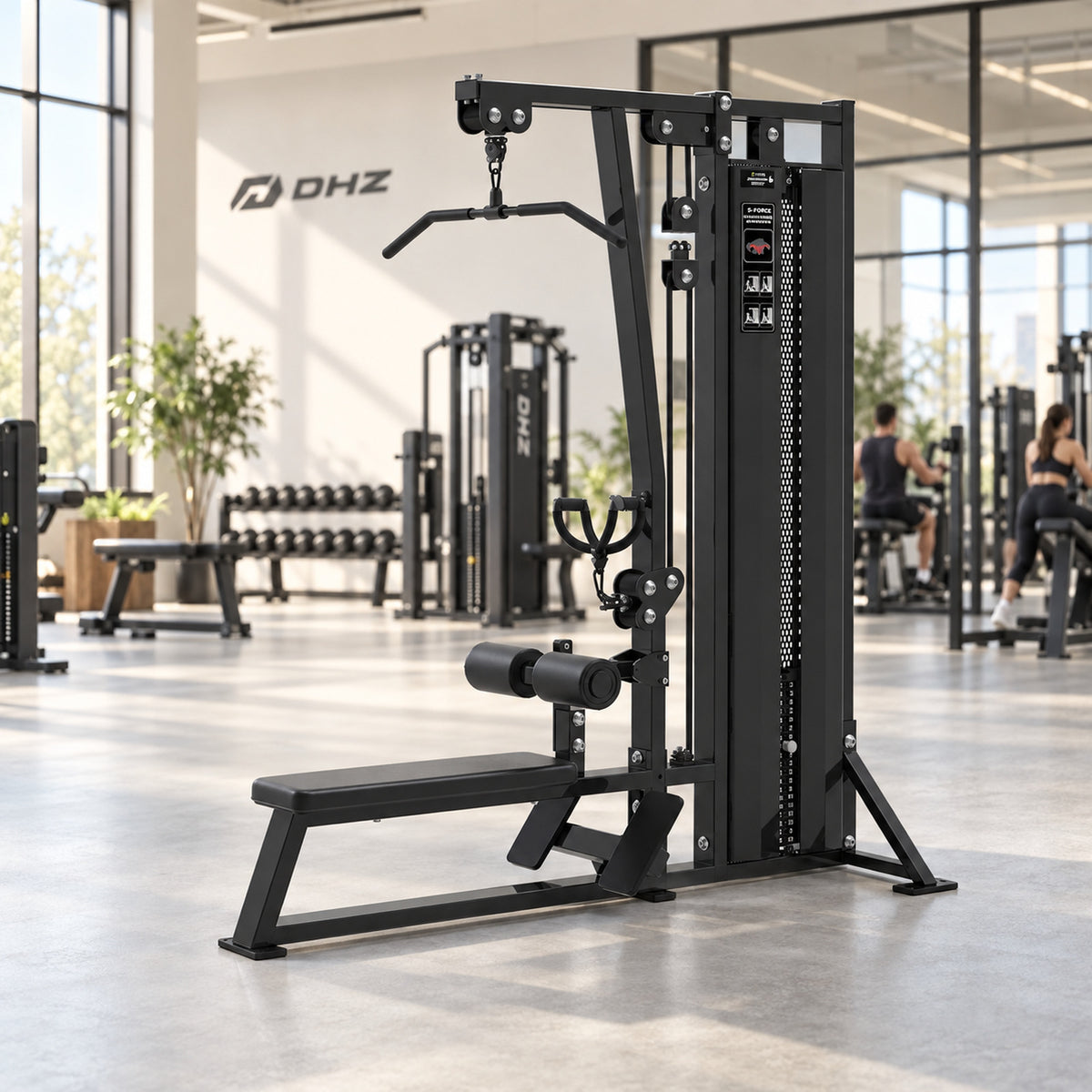 DHZ S-FORCE SM5085 Dual Lat & Long Pull – stahování a spodní kladka v jednom pro fitness centra