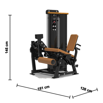Abmessungen DHZ Fitness SM5090 schwarz mokka – Höhe, Breite und Tiefe