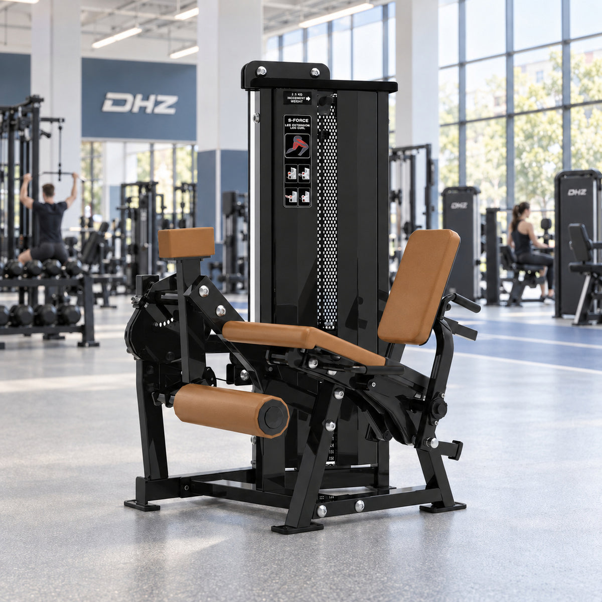 DHZ Fitness SM5090 schwarz mokka im modernen DHZ Fitnessstudio