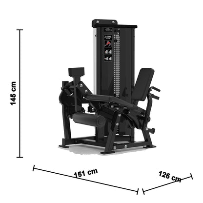 Abmessungen DHZ Fitness SM5090 schwarz schwarz – Höhe, Breite und Tiefe