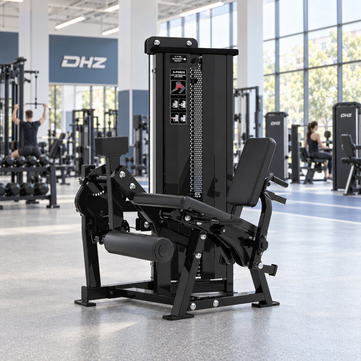 DHZ S-FORCE SM5090 Dual Leg Extension & Seated Leg Curl – Selectorized 2-in-1 Leg Machine for Commercial Gyms