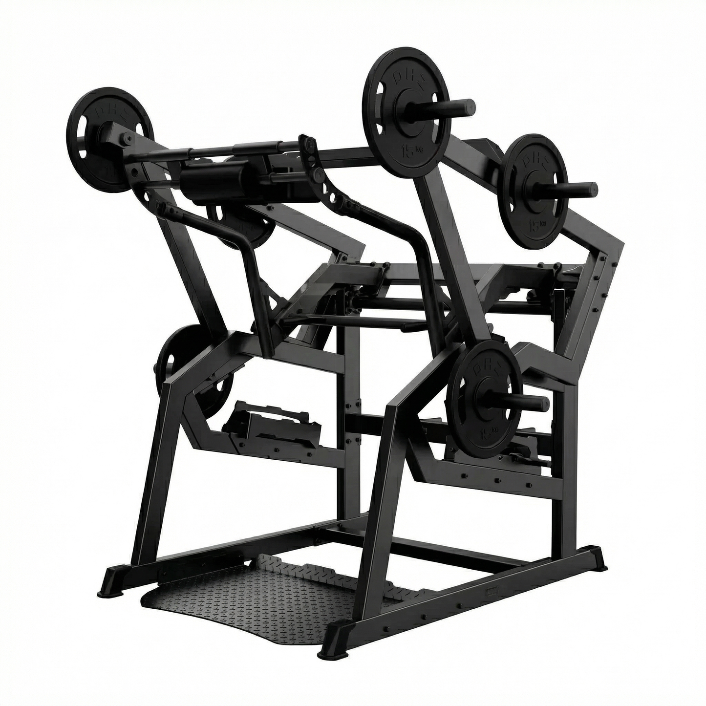 DHZ A601L Power Squat Pro – Plate Loaded Kniebeugenmaschine für professionelles Bein- und Gesäßtraining