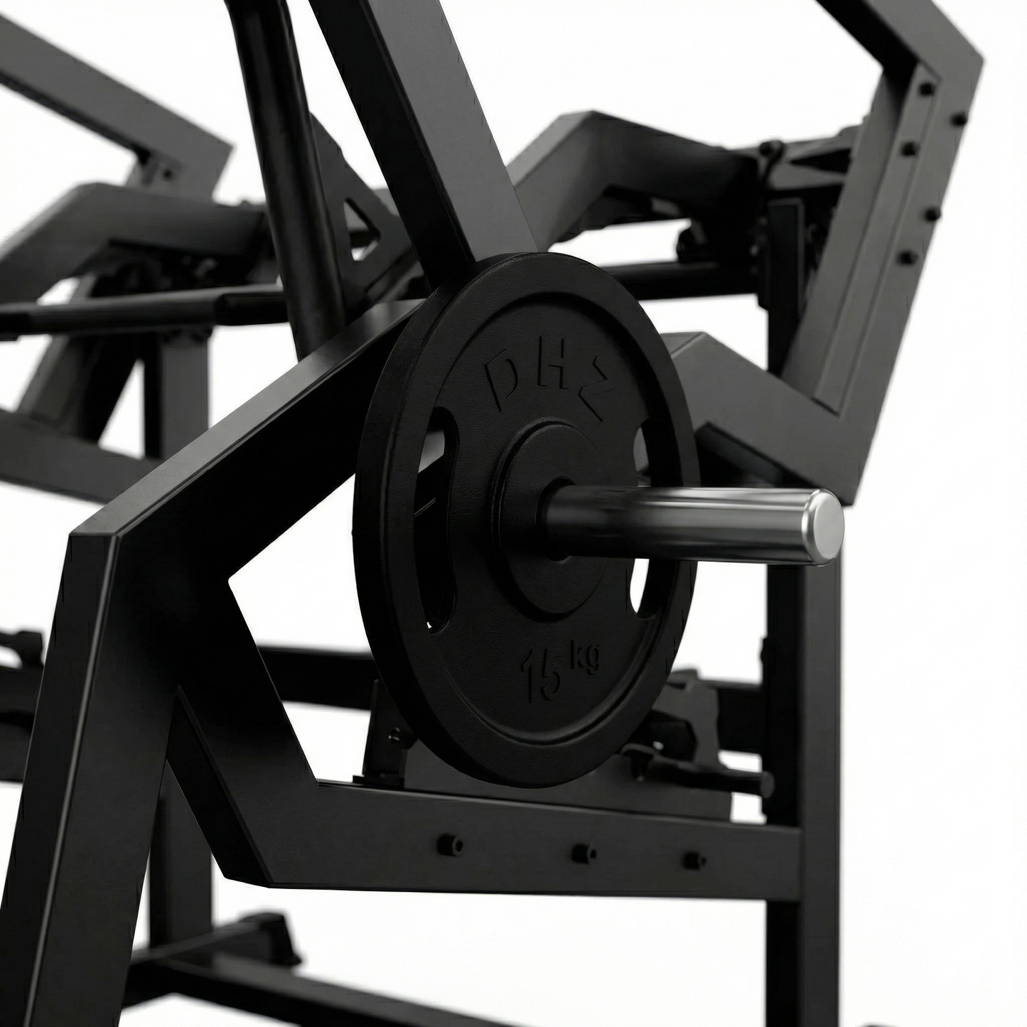 DHZ A601L Power Squat Pro – Plate Loaded Kniebeugenmaschine für professionelles Bein- und Gesäßtraining