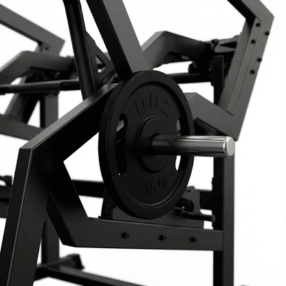 DHZ A601L Power Squat Pro – Plate Loaded Kniebeugenmaschine für professionelles Bein- und Gesäßtraining