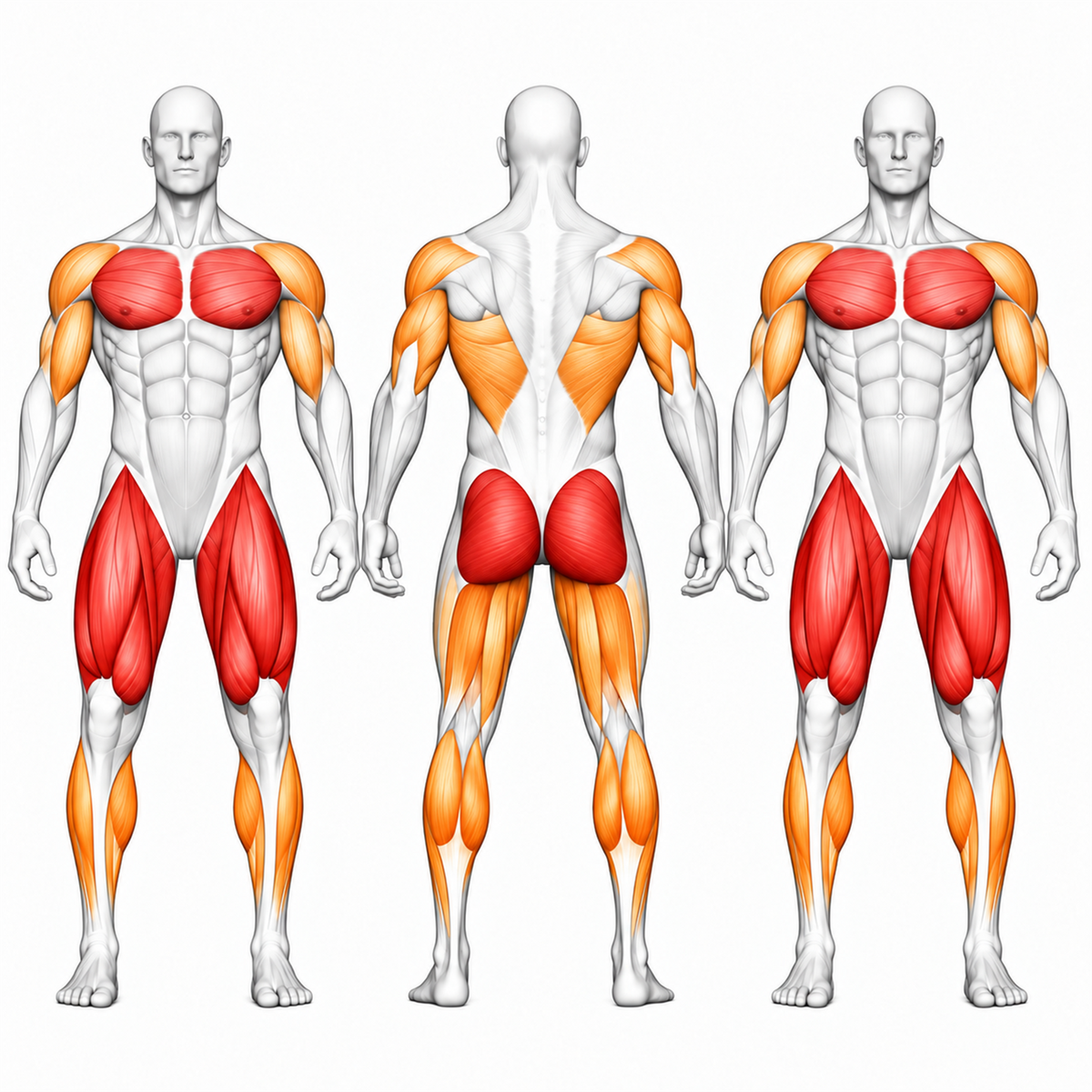 Jambes, fessiers, pectoraux, épaules, dos et bras avec la Smith machine U2063