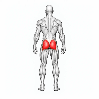 DHZ U3024A Glute Isolator – animierte Muskelgruppen: Gesäßmuskulatur primär