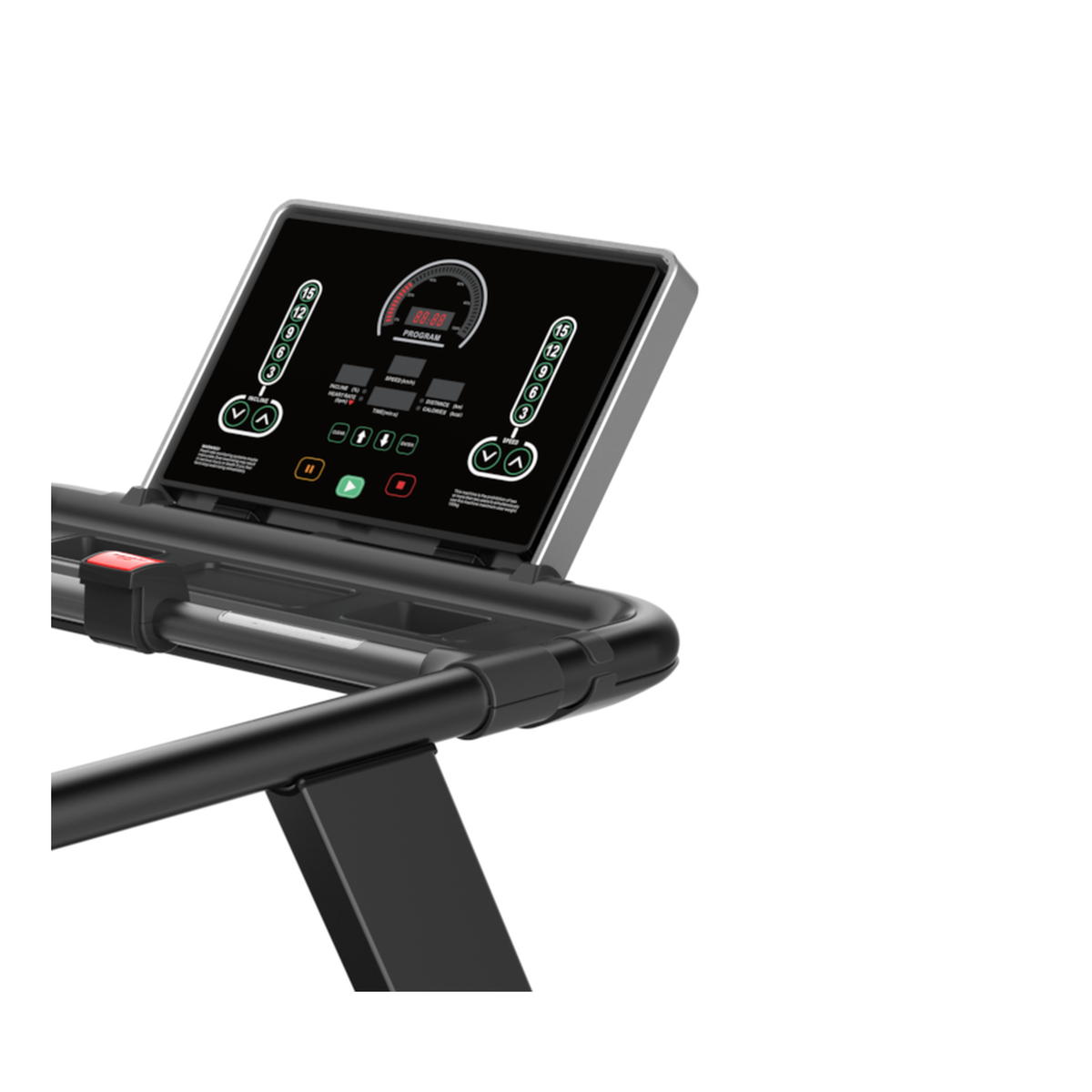 DHZ X8600 Profi Laufband – LED-Konsole und Bedienelemente im Detail