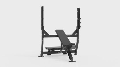 DHZ S-FORCE PM3013 Olympic Incline Bench – olympiatason vinopenkki tankotelineellä kuntosaleille