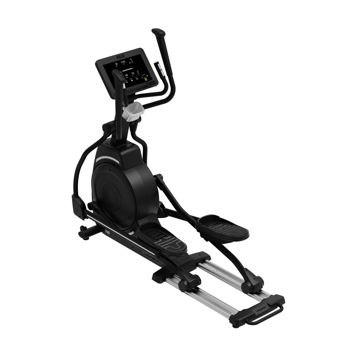 USAEON 705D Profi Crosstrainer Fitnessstudio – Perspektivische Geräteansicht