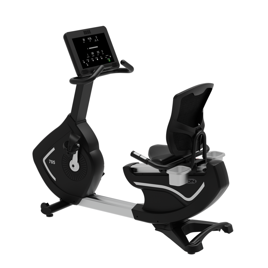 USAEON 705R Profi Liegeergometer Fitnessstudio – Seitenansicht – Ansicht 1