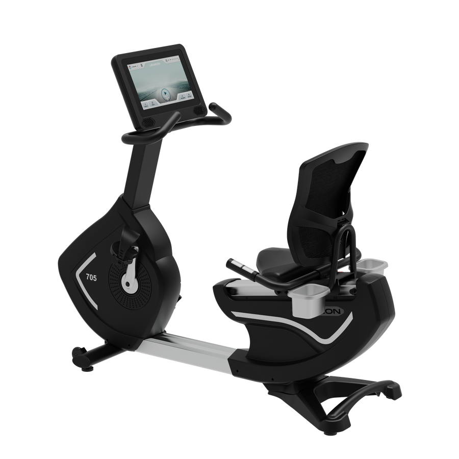 USAEON 705R-T Profi Liegeergometer Fitnessstudio – Seitenansicht – Ansicht 1