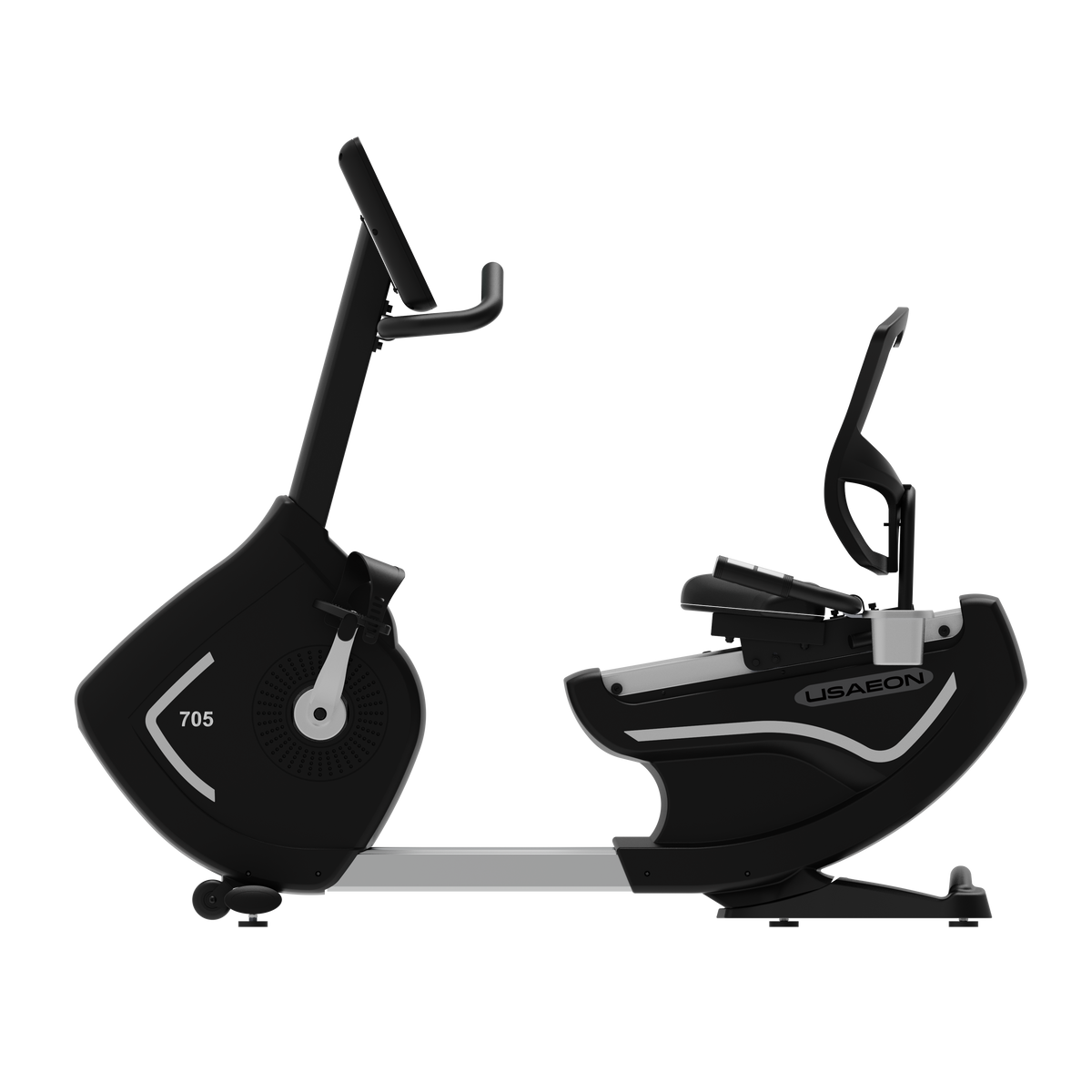 USAEON 705R-T Profi Liegeergometer für Fitnessstudio - Gesamtansicht