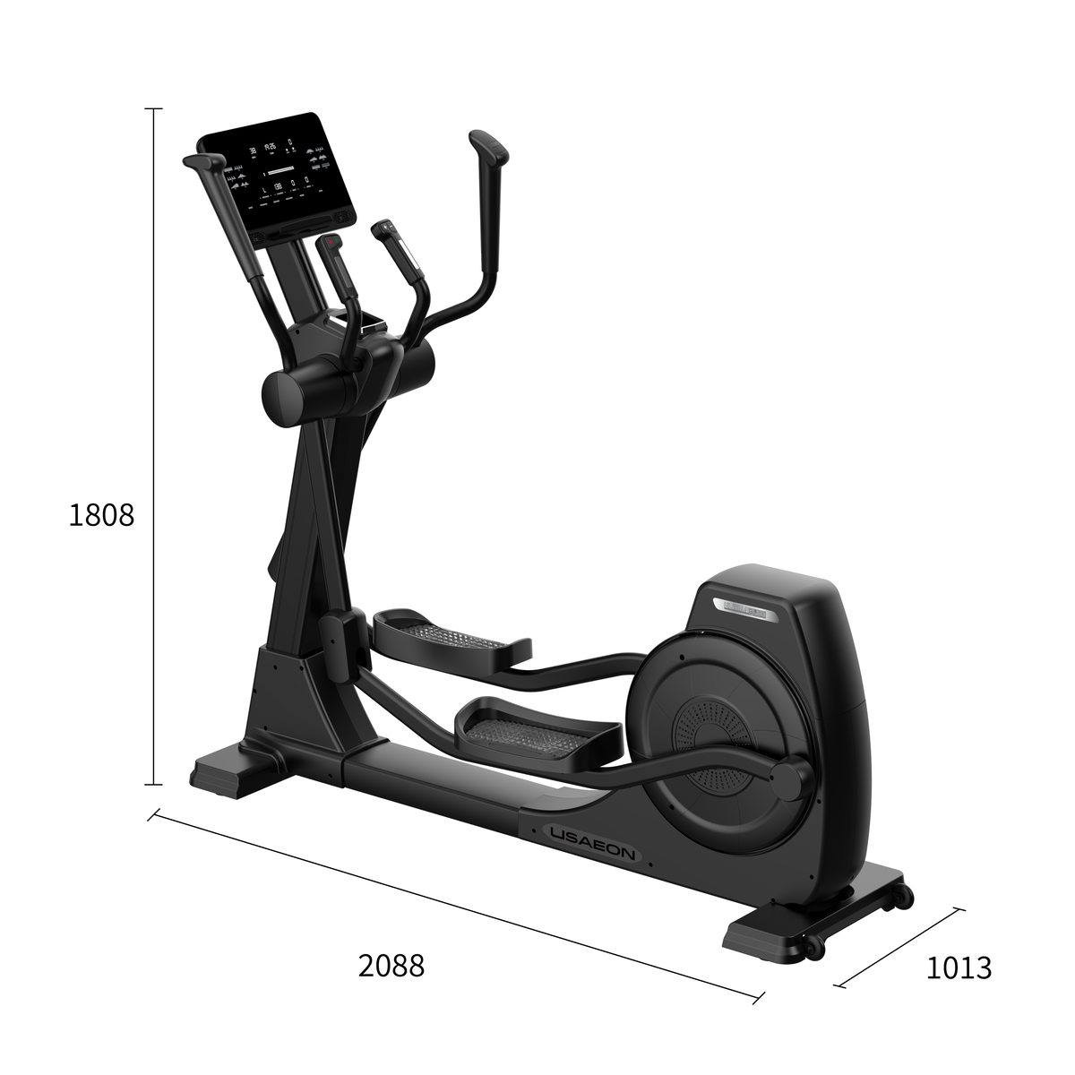 USAEON ULTIMAGLIDE 805E Premium Profi Crosstrainer für Fitnessstudio - Abmessungen