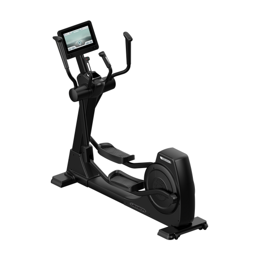 USAEON ULTIMAGLIDE 805E-T Premium Profi Crosstrainer für Fitnessstudio - Frontansicht - Hinterradantrieb