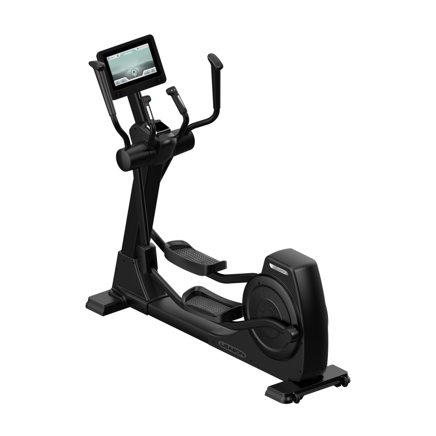 USAEON ULTIMAGLIDE 805E-T Premium Profi Crosstrainer für Fitnessstudio - Frontansicht - Hinterradantrieb