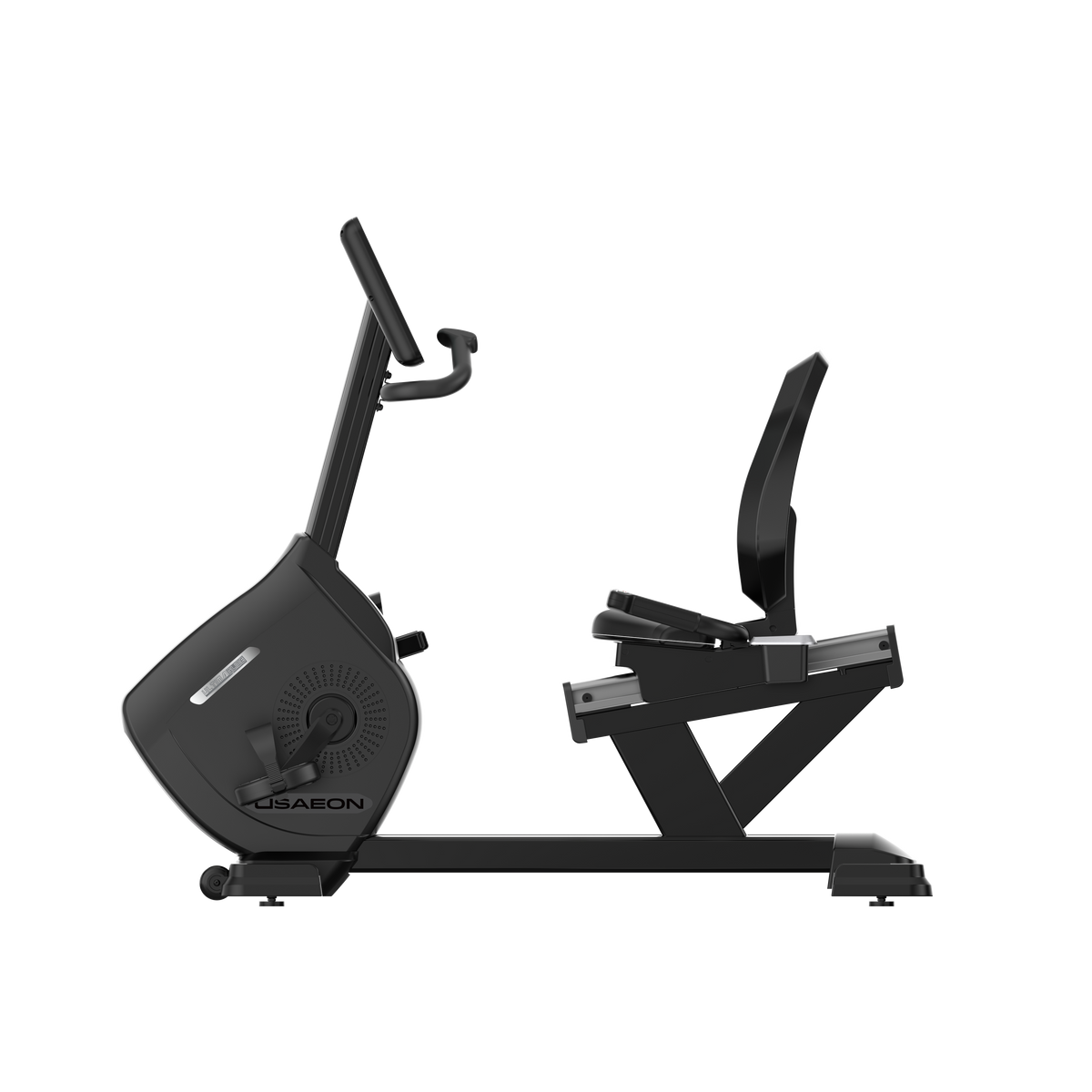 USAEON ULTIMAGLIDE 805R-T Premium Profi Liegeergometer für Fitnessstudio - Gesamtansicht - TFT-Display