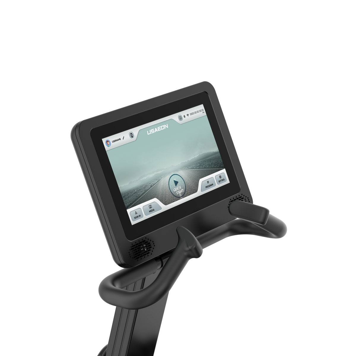 USAEON ULTIMAGLIDE 805R-T Premium Profi Liegeergometer für Fitnessstudio - Detailansicht - Display - TFT-Display