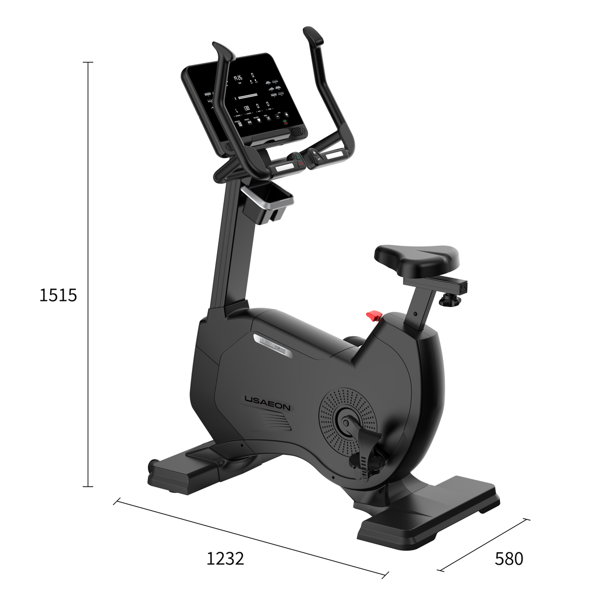 USAEON ULTIMAGLIDE 805U Premium Profi Ergometer für Fitnessstudio - Abmessungen