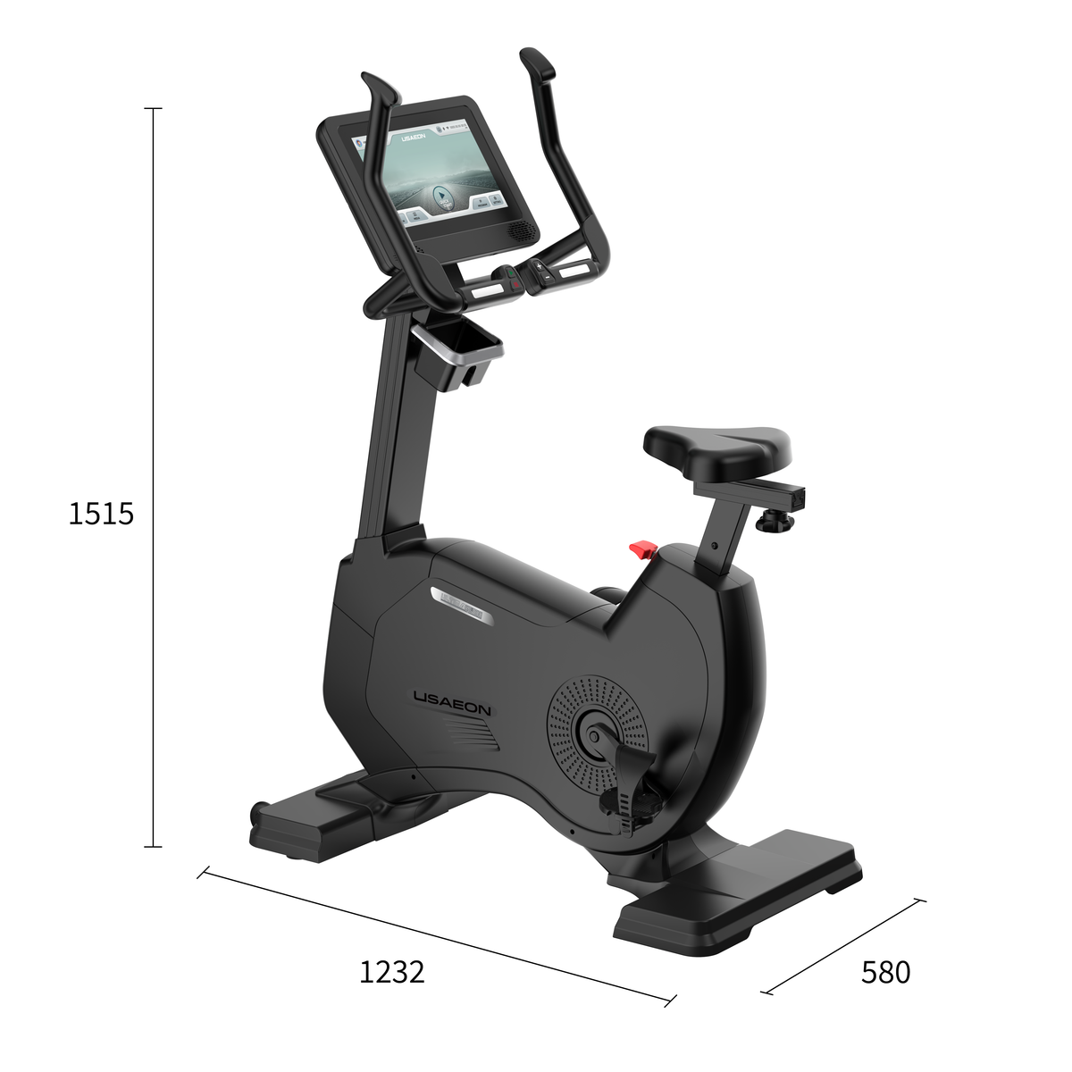 USAEON ULTIMAGLIDE 805U-T Premium Profi Ergometer für Fitnessstudio - Abmessungen
