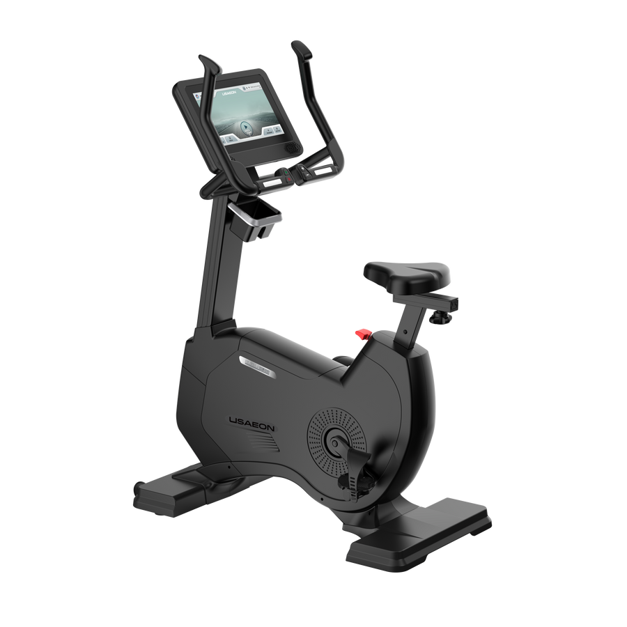 USAEON ULTIMAGLIDE 805U-T Premium Profi Ergometer für Fitnessstudio - Perspektivansicht - TFT-Display