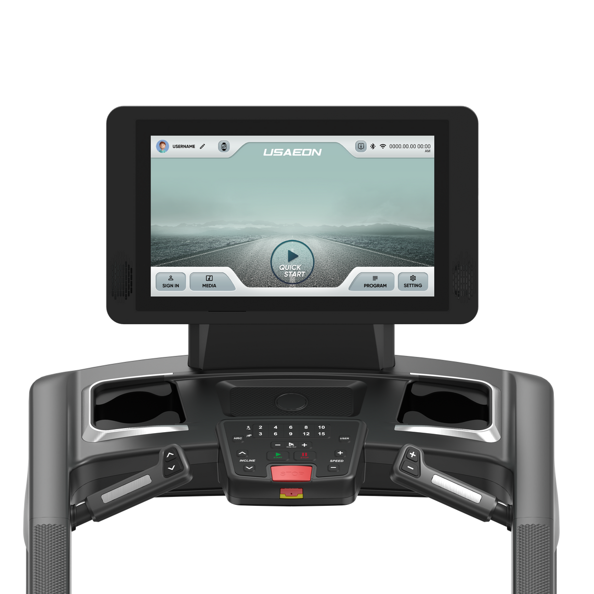 USAEON ULTIMAGLIDE AI950-T32 Premium Profi Laufband für Fitnessstudio - Touchscreen - Konsole - TFT-Display