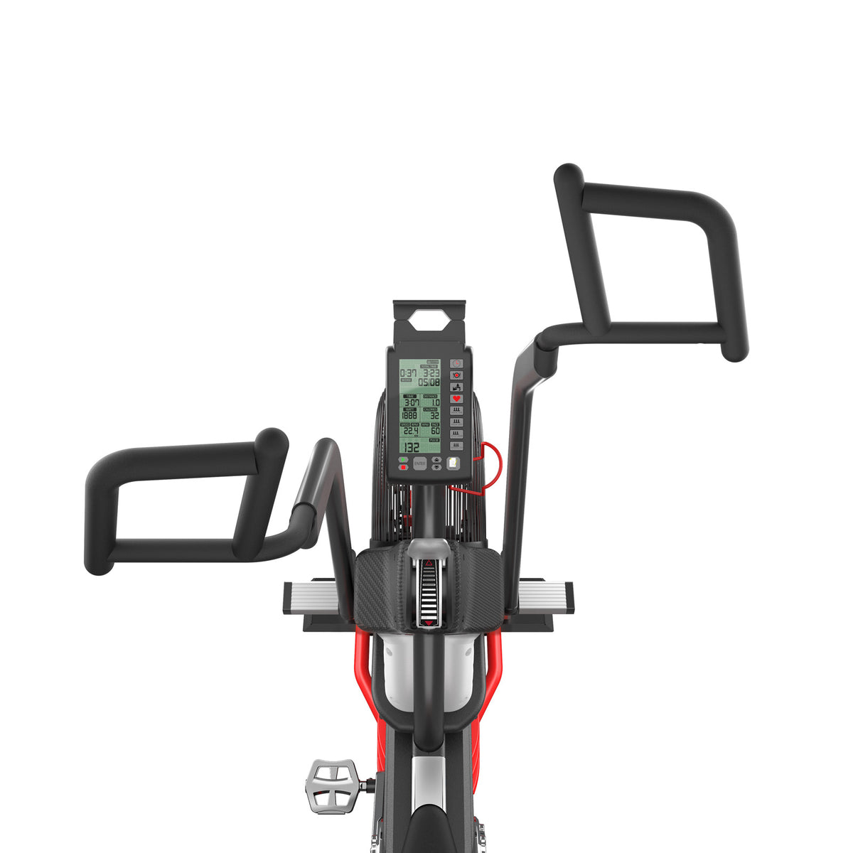 USAEON AU90+ Premium Profi Air Bike für Fitnessstudio - Detailansicht - Display - Lenker