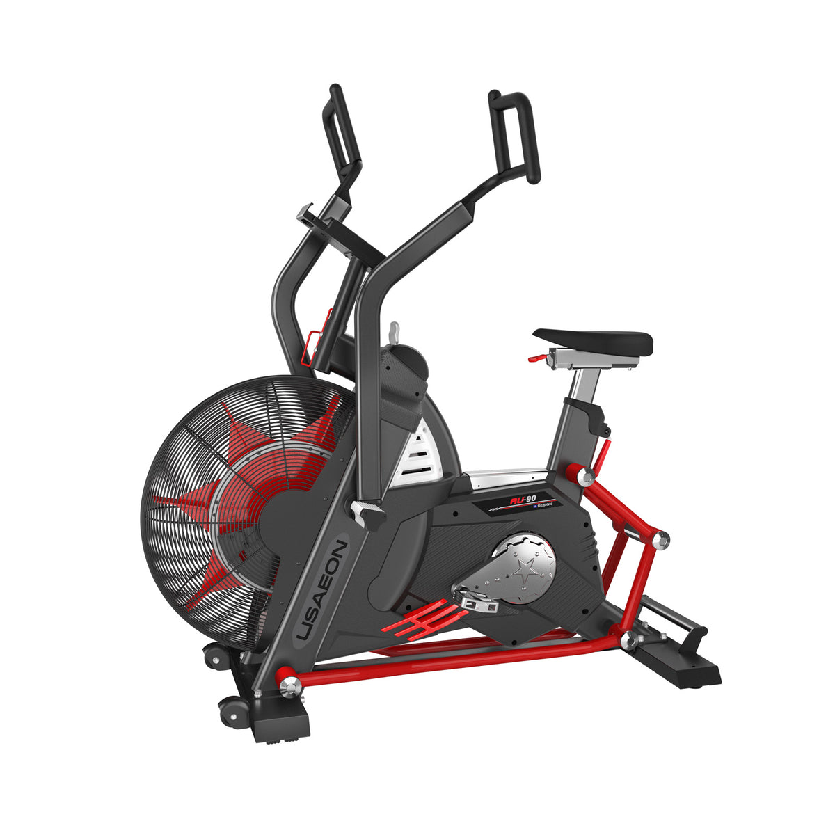 USAEON AU90+ Premium Profi Air Bike für Fitnessstudio - Gesamtansicht - Luft- und Magnetwiderstand