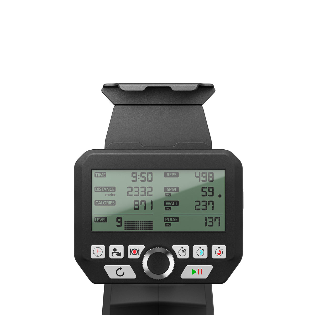 USAEON R90+ Premium Profi Rudergerät für Fitnessstudio - Detailansicht - Display